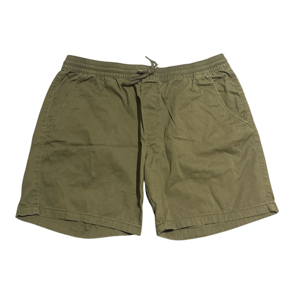 Arizona Jean Co Shorts Mens XL Olive Green Classic Fit Elastic Waist Drawstring